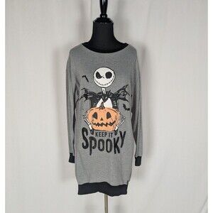 Disney Nightgown S Women's Gray Nightmare Before Christmas Jack Skellington